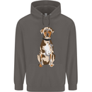 Catahoula Shepherd Dog Mens 80% Cotton Hoodie Charcoal