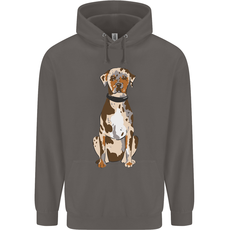 Catahoula Shepherd Dog Mens 80% Cotton Hoodie Charcoal