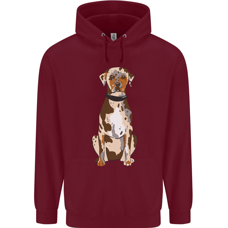 Catahoula Shepherd Dog Mens 80% Cotton Hoodie Maroon