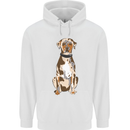 Catahoula Shepherd Dog Mens 80% Cotton Hoodie White