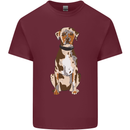 Catahoula Shepherd Dog Mens Cotton T-Shirt Tee Top Maroon