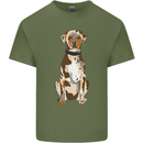 Catahoula Shepherd Dog Mens Cotton T-Shirt Tee Top Military Green