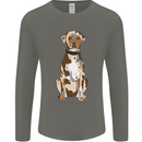 Catahoula Shepherd Dog Mens Long Sleeve T-Shirt Charcoal
