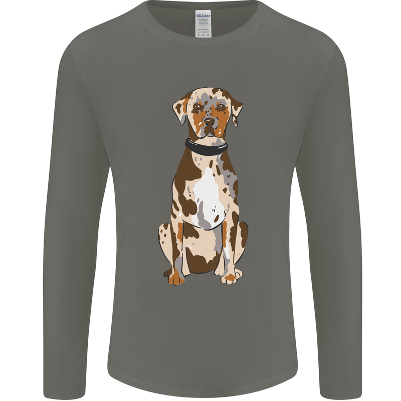 Catahoula Shepherd Dog Mens Long Sleeve T-Shirt Charcoal