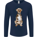 Catahoula Shepherd Dog Mens Long Sleeve T-Shirt Navy Blue