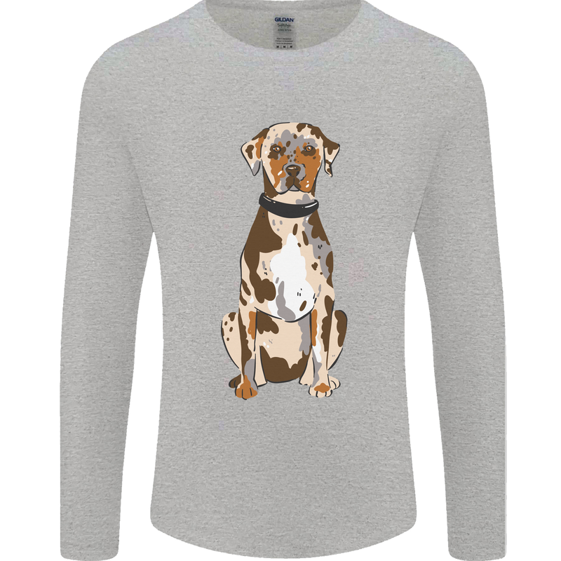 Catahoula Shepherd Dog Mens Long Sleeve T-Shirt Sports Grey