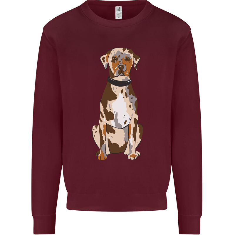 Catahoula Shepherd Dog Mens Sweatshirt Jumper Maroon