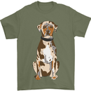 Catahoula Shepherd Dog Mens T-Shirt 100% Cotton Military Green
