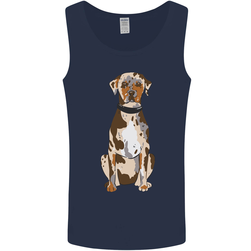 Catahoula Shepherd Dog Mens Vest Tank Top Navy Blue