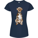 Catahoula Shepherd Dog Womens Petite Cut T-Shirt Navy Blue