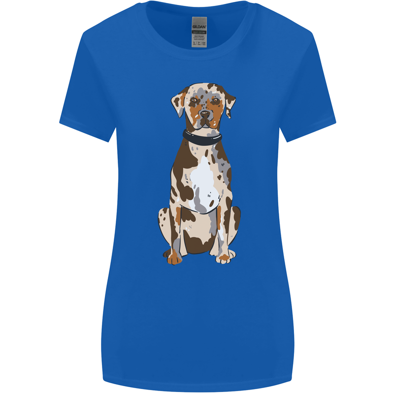 Catahoula Shepherd Dog Womens Wider Cut T-Shirt Royal Blue