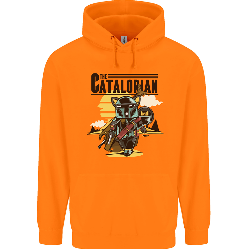 Catalorian Funny Cat Parody Childrens Kids Hoodie Orange
