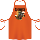 Catalorian Funny Cat Parody Cotton Apron 100% Organic Orange