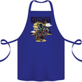 Catalorian Funny Cat Parody Cotton Apron 100% Organic Royal Blue