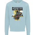 Catalorian Funny Cat Parody Kids Sweatshirt Jumper Light Blue