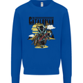 Catalorian Funny Cat Parody Kids Sweatshirt Jumper Royal Blue