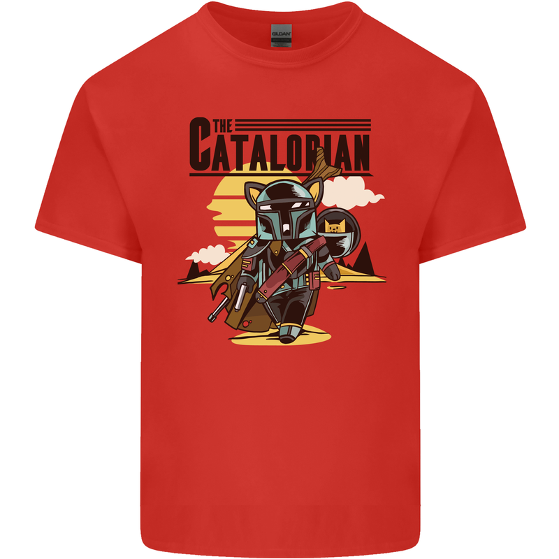 Catalorian Funny Cat Parody Kids T-Shirt Childrens Red