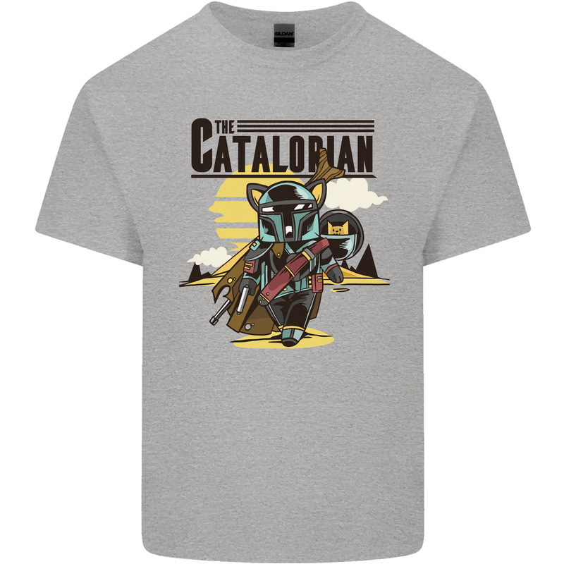 Catalorian Funny Cat Parody Kids T-Shirt Childrens Sports Grey