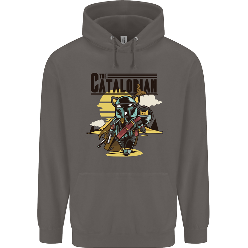 Catalorian Funny Cat Parody Mens 80% Cotton Hoodie Charcoal