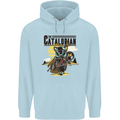 Catalorian Funny Cat Parody Mens 80% Cotton Hoodie Light Blue