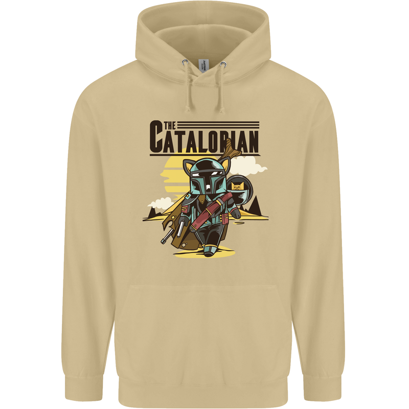 Catalorian Funny Cat Parody Mens 80% Cotton Hoodie Sand