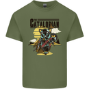 Catalorian Funny Cat Parody Mens Cotton T-Shirt Tee Top Military Green