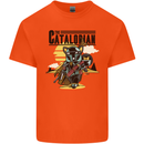 Catalorian Funny Cat Parody Mens Cotton T-Shirt Tee Top Orange