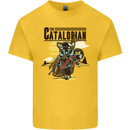 Catalorian Funny Cat Parody Mens Cotton T-Shirt Tee Top Yellow