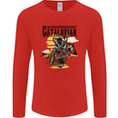 Catalorian Funny Cat Parody Mens Long Sleeve T-Shirt Red