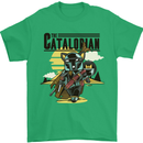 Catalorian Funny Cat Parody Mens T-Shirt 100% Cotton Irish Green