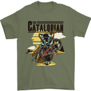 Catalorian Funny Cat Parody Mens T-Shirt 100% Cotton Military Green
