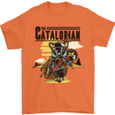 Catalorian Funny Cat Parody Mens T-Shirt 100% Cotton Orange