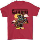 Catalorian Funny Cat Parody Mens T-Shirt 100% Cotton Red