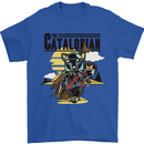 Catalorian Funny Cat Parody Mens T-Shirt 100% Cotton Royal Blue