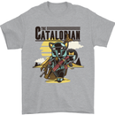 Catalorian Funny Cat Parody Mens T-Shirt 100% Cotton Sports Grey