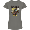 Catalorian Funny Cat Parody Womens Petite Cut T-Shirt Charcoal
