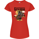 Catalorian Funny Cat Parody Womens Petite Cut T-Shirt Red