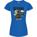 Catalorian Funny Cat Parody Womens Petite Cut T-Shirt Royal Blue