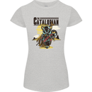 Catalorian Funny Cat Parody Womens Petite Cut T-Shirt Sports Grey