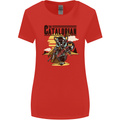 Catalorian Funny Cat Parody Womens Wider Cut T-Shirt Red