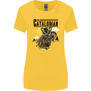 Catalorian Funny Cat Parody Womens Wider Cut T-Shirt Yellow