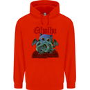 Cathulhu Funny Cat Cthulhu Parody Kraken Childrens Kids Hoodie Bright Red