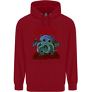 Cathulhu Funny Cat Cthulhu Parody Kraken Childrens Kids Hoodie Red