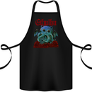 Cathulhu Funny Cat Cthulhu Parody Kraken Cotton Apron 100% Organic Black