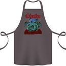 Cathulhu Funny Cat Cthulhu Parody Kraken Cotton Apron 100% Organic Dark Grey