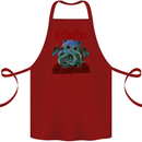 Cathulhu Funny Cat Cthulhu Parody Kraken Cotton Apron 100% Organic Maroon