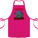 Cathulhu Funny Cat Cthulhu Parody Kraken Cotton Apron 100% Organic Pink