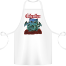 Cathulhu Funny Cat Cthulhu Parody Kraken Cotton Apron 100% Organic White