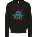 Cathulhu Funny Cat Cthulhu Parody Kraken Kids Sweatshirt Jumper Black
