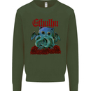 Cathulhu Funny Cat Cthulhu Parody Kraken Kids Sweatshirt Jumper Forest Green
